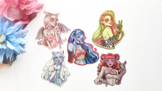 Monster Girls Vol. 2 Holographic Stickers