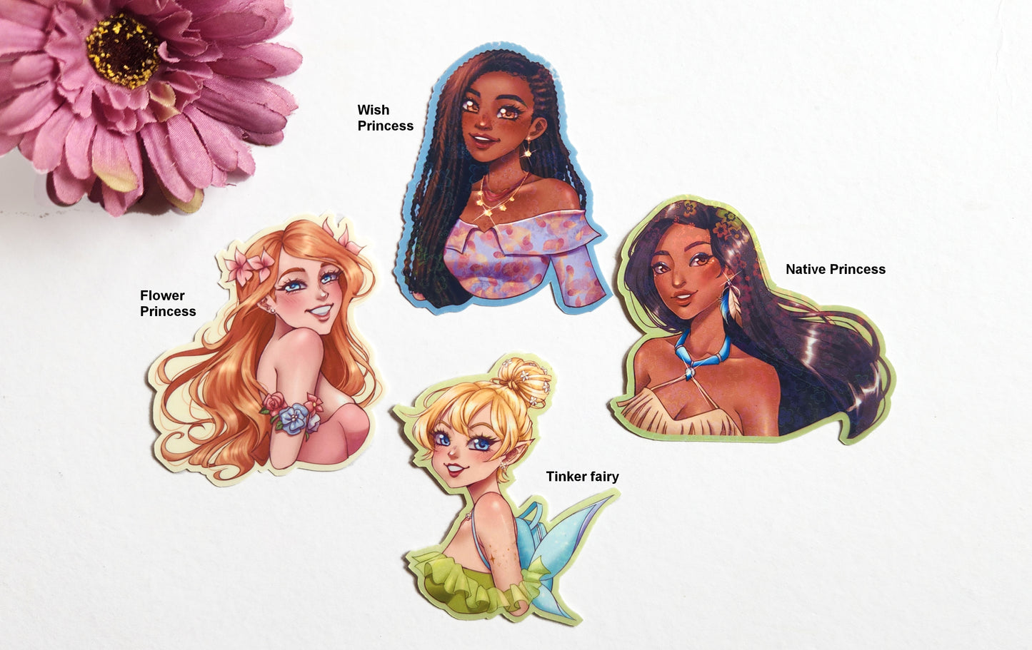 Classic Princesses Holographic Stickers