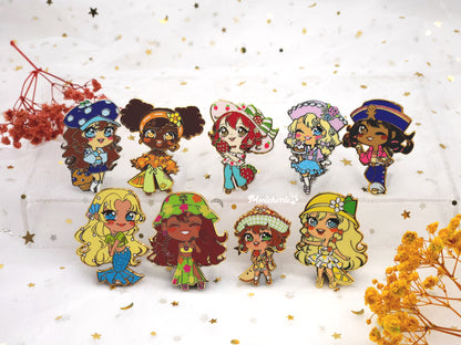 Fruit Girls Enamel Pins