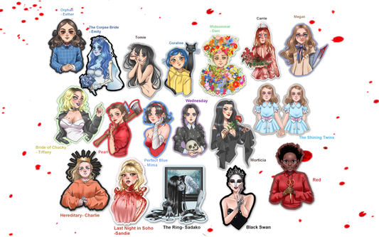 Horror Girls Stickers