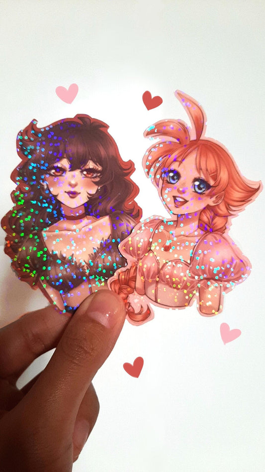 Ahiru and Rue Holo stickers