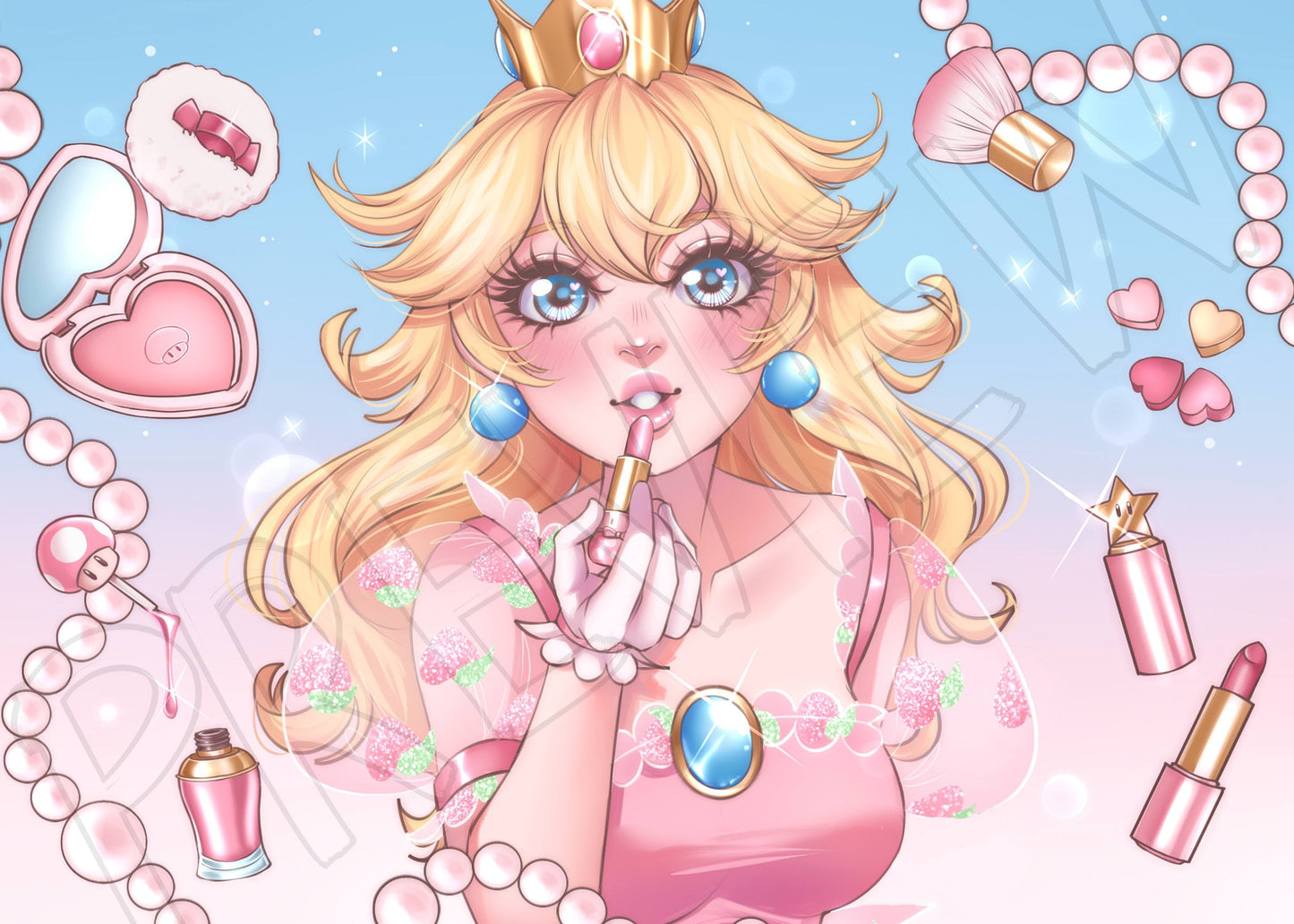 Peach, Daisy & Rosa Makeup Prints