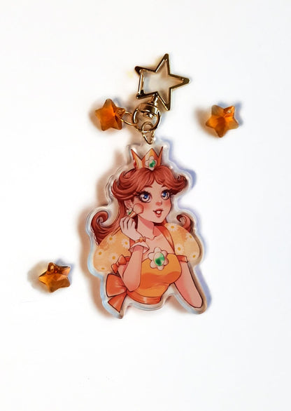 Peach, Daisy & Rosa Makeup Acrylic Keychains