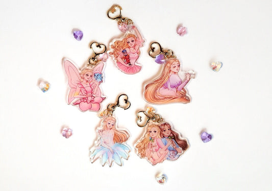 Doll Princess and Fairy Movie Keychains