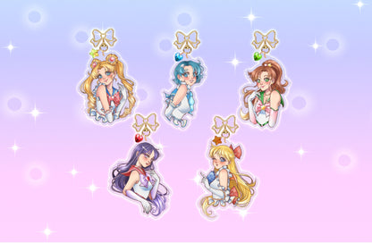 Sailor Scouts Glittery Bishoujo Keychain