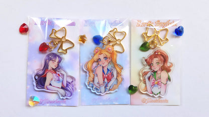 Sailor Scouts Glittery Bishoujo Keychain