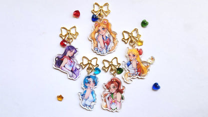 Sailor Scouts Glittery Bishoujo Keychain