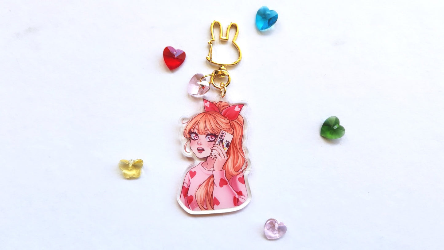 Cute Powerful Girls Keychain