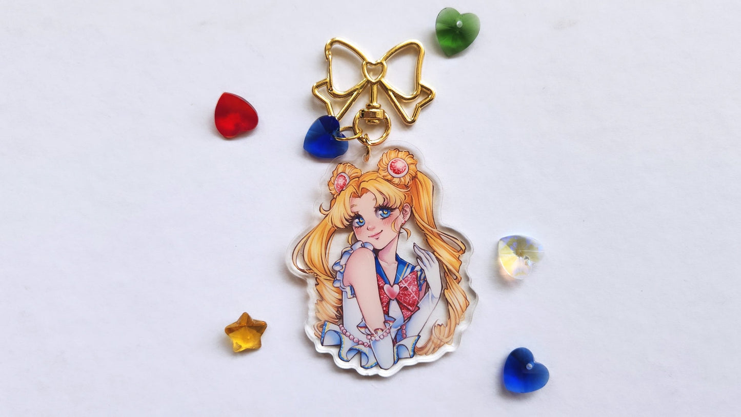 Sailor Scouts Glittery Bishoujo Keychain