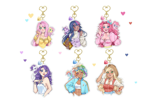 Pony Girls Bishoujo Acrylic Keychains