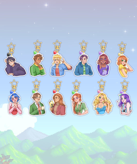 Stardew Valley Inspired Acrylic Keychains | Bachelors and Bachelorettes