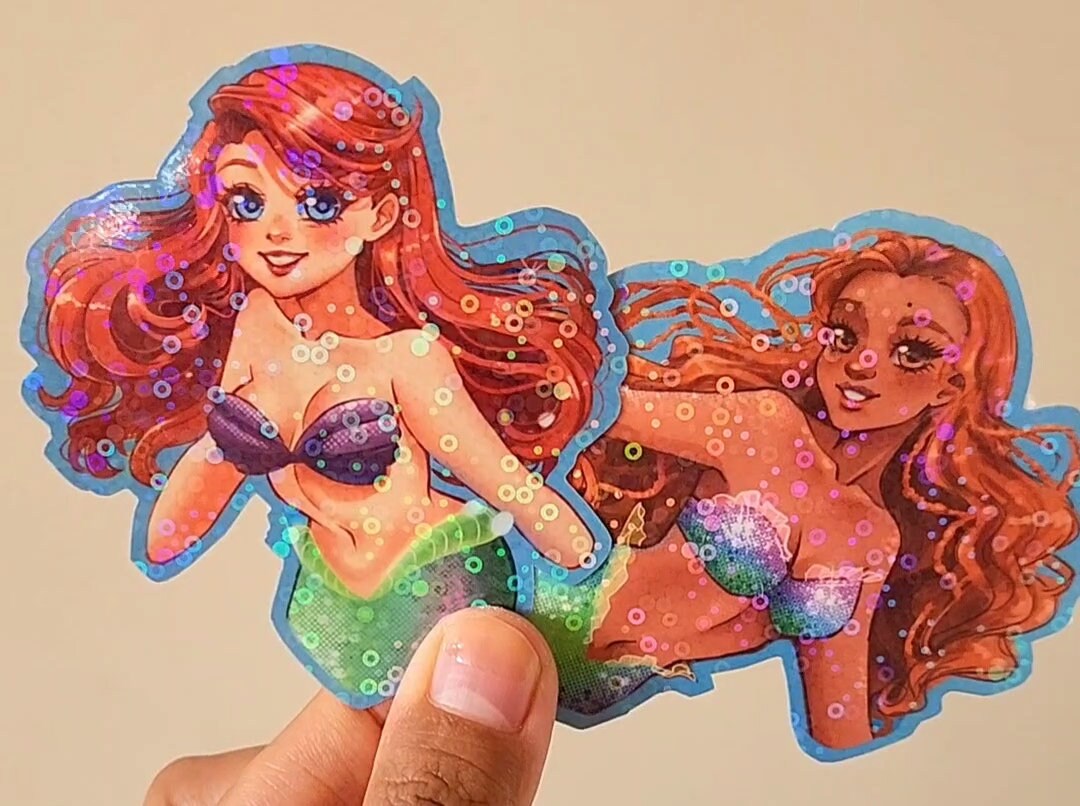 Ariel Classic and Live Action Holo Stickers