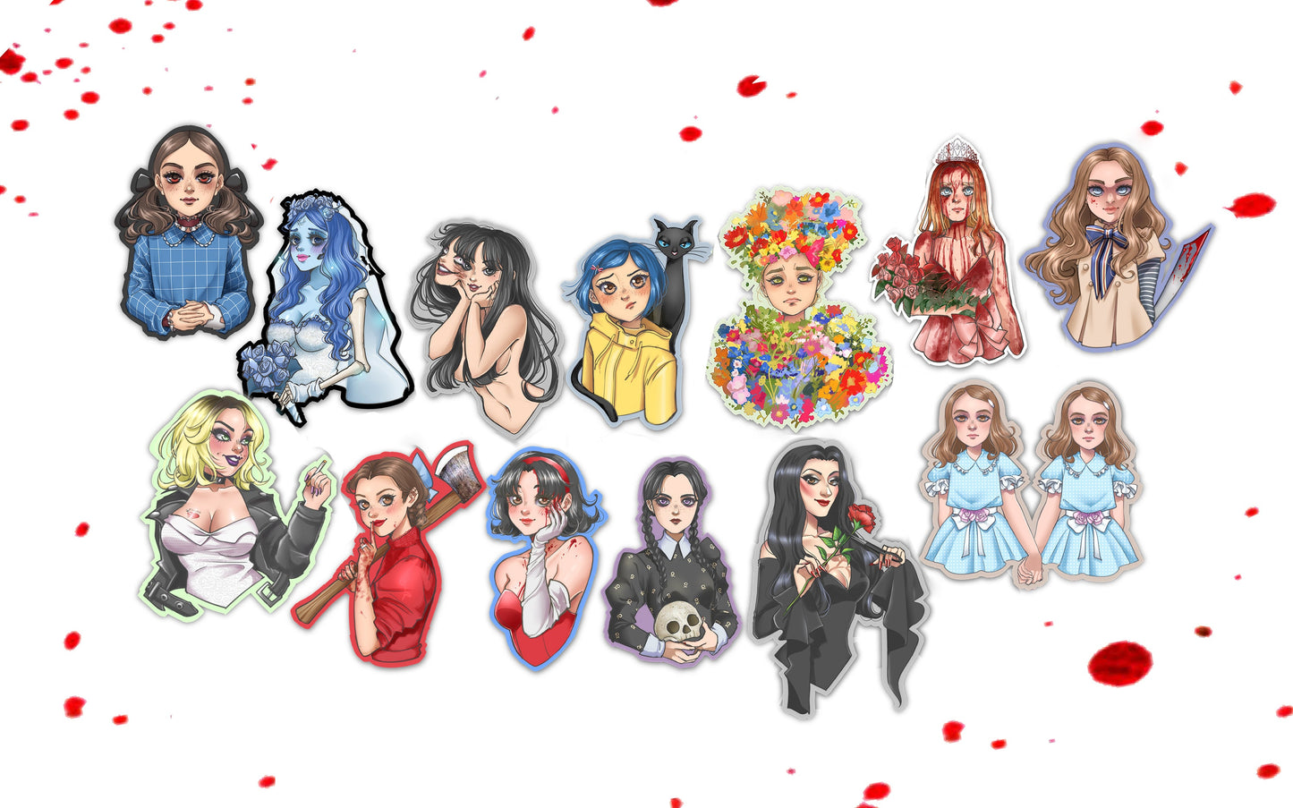 Horror Girls Stickers