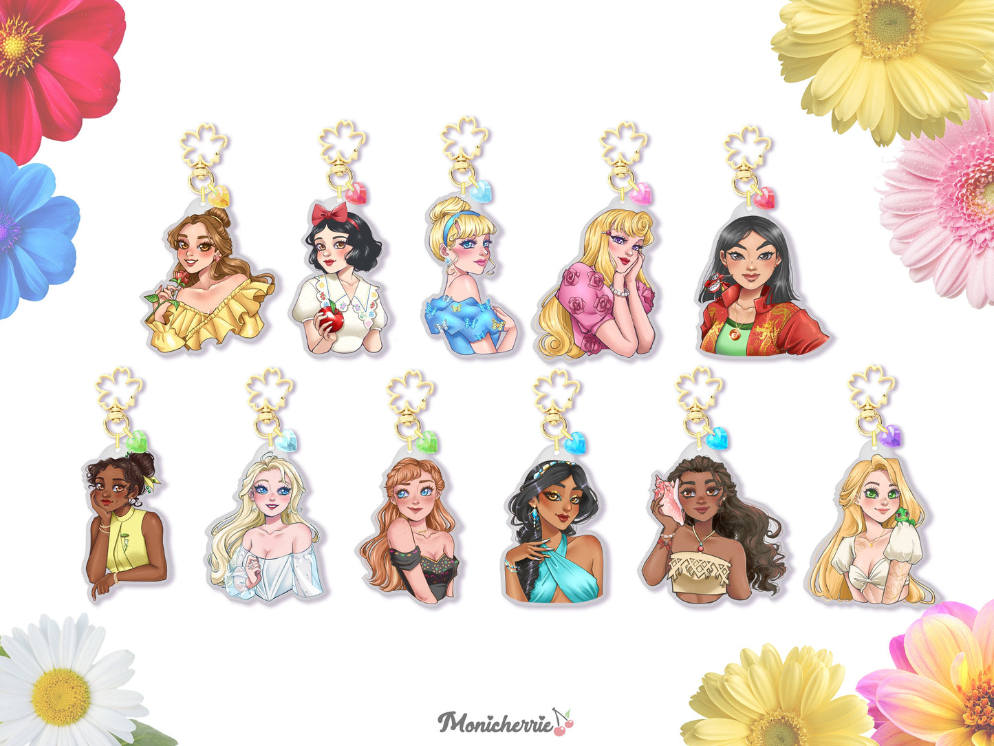 Classic Princesses Acrylic Keychains