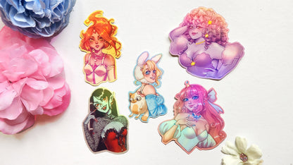 Adventure Girls Holographic Stickers