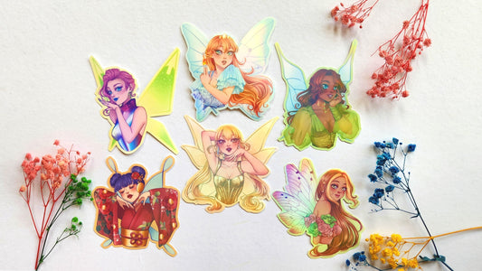 Designer Fairies Holographic Stickers