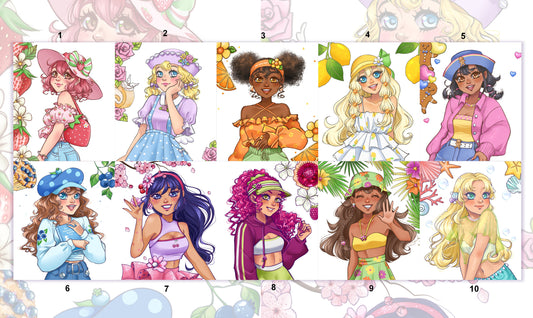 Fruit Girls prints