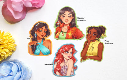 Classic Princesses Holographic Stickers