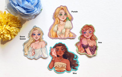 Classic Princesses Holographic Stickers