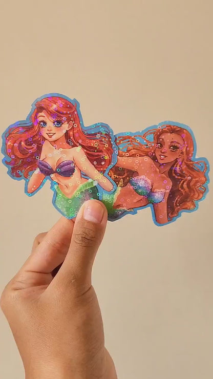 Ariel Classic and Live Action Holo Stickers